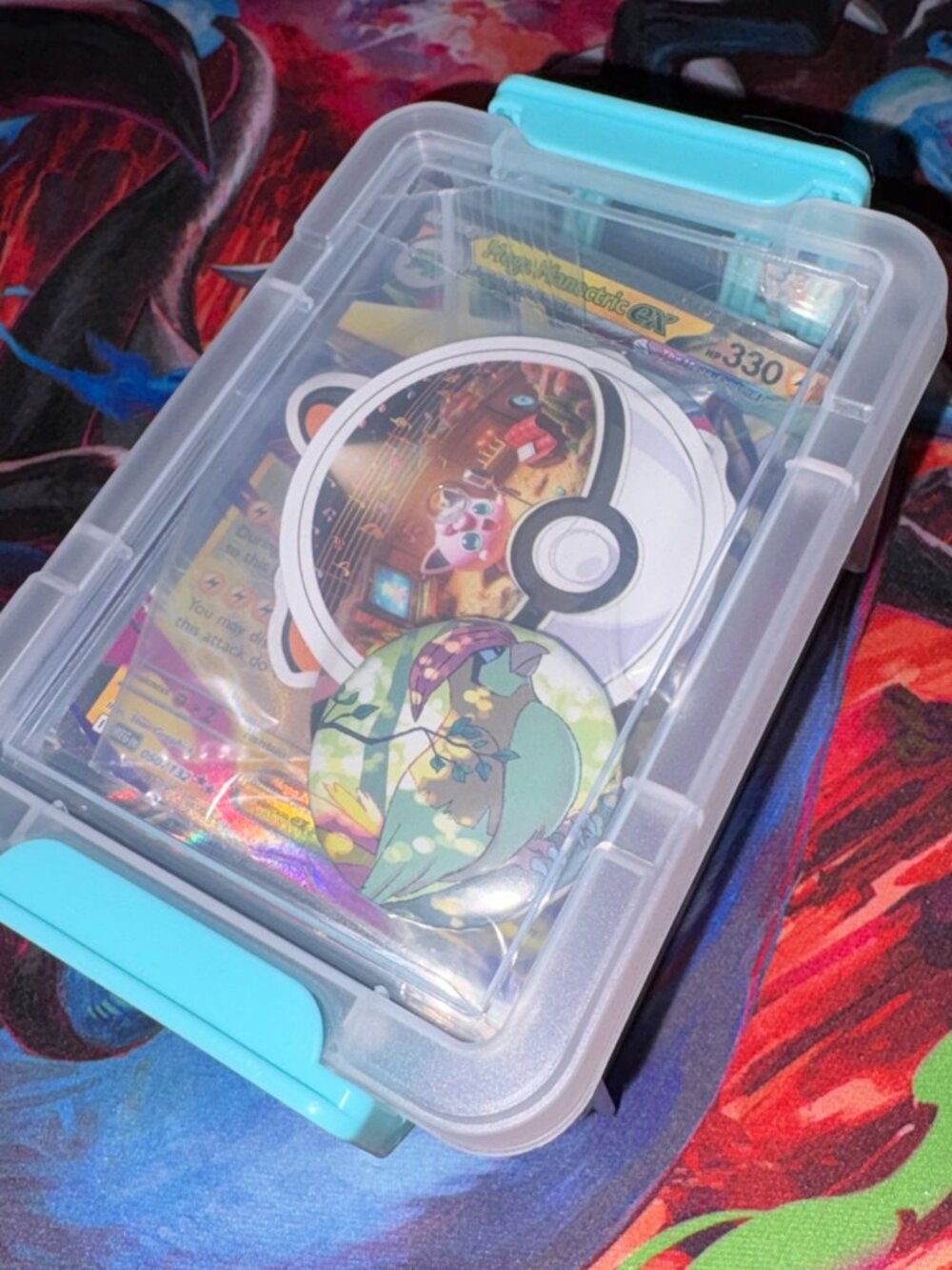 140+ Pokemon Cards Bundle LOT with Stickers & Button Pins!